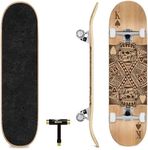 Skatro - Pro Skateboard 31" Complete Skateboard. Skate Board Ages: Adults, Boys, Girls, Beginners, and Kids Pocket Kings Wood