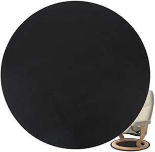 Round Recliner Non-Slip Rubber Furniture Pad - Round Floor Rubber Mat for Recliners Protects Hardwood & Tile Floors from Scratches,Round Rail pad Ideal for Recliners, Swivel Chairs, Black, Pack of 1