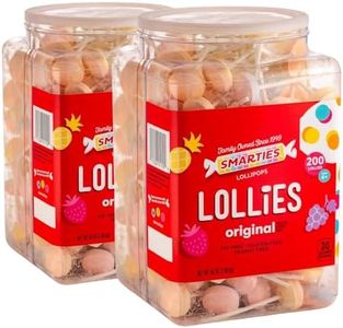 Smarties Lollies - Gluten Free, Peanut Free, Fat Free Assorted Fruity Flavors Lollipops - Low Calorie Perfect for Birthdays, Parties - Made by US Candy Company Since 1949-56 oz 200 Count (Pack of 2)