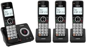 VTech EA5053 DECT Cordless Phone with Answering Machine,Nuisance Call Blocker, Volume Booster, Easy-to-Read Backlit Display, 18 Hours Talk-time, Handsfree Speakerphone, 4-Handset
