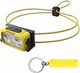 Nitecore NU21 360 Lumen Ultra Lightweight Outdoor Headlamp Dual Beam USB-C Rechargeable Headlight Tag (Yellow)