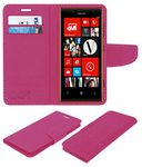 ACM Mobile Leather Flip Flap Wallet Case Compatible with Nokia Lumia 720 Mobile Cover Pink