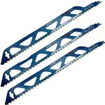 BOSWEI 20 inch 36TPI Reciprocating Saw Blade Demolition Masonry Hard Alloy Saw Blades, Pruning Blades Suitable for Cutting Brick,Cement Brick, Porous Concrete(3Pcs)