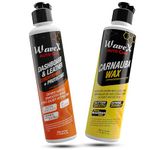 Wavex Car Polish Kit Contains Car Polish Carnauba Car Wax 350ml + Car Dashboard Polish and Leather Polish 350ml