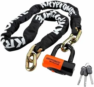 Kryptonite 999522 Black 12mm x 66" (1217) New York Chain and Evolution Series-4 Orange 14mm Disc Lock