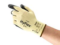 Ansell HyFlex 11-500 Kevlar Glove, Cut Resistant, Black Foam Nitrile Coating, Knit Wrist Cuff, X-Small, Size 6 (Pack of 12)