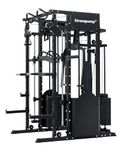Strongway Multi Gym Smith Machine with Weights - Multifunction Home Gym (265.5KG - With Butterfly Chest Press)