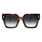 SOJOS Vintage Oversized Square Sunglasses for Women,Retro Womens Luxury Big Sun Glasses UV400 Protection SJ2194 Leopards