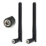 2 Pack WiFi Antenna RP-SMA WiFi Aerial 2.4GHz 5GHz 5.8GHz 3dBi MIMO Male Dual Band External Connector for WiFi Router Wireless Network Card USB Adapter Video Surveillance Monitor Desktop PC (RP-SMA)