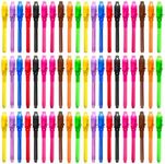 SCStyle Invisible Ink Pen 60Pcs Spy Pen with UV Black Light Magic Spy Marker Kid Pens for Secret Message and Birthday Party,Writing Secret Message for Easter Day Halloween Christmas Party Bag Gift