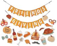 American Greetings Friendsgiving Party Supplies, Photo Booth Props and Banner (19-Pieces)