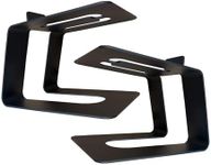 Carbon Steel Studio Monitor Stands with 5° Tilt Angle, Non-Slip Base & Vibration Dampening for Desktop Speakers (2 PCS)