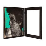 KAIU Vinyl Record Frame - Solid Wood with Clear Acrylic to Display Your Album- Innovative Open/Close Mechanism to Ease Your Album Changeover (Black, LP)