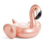 Ynredee Flamingo Pool Float,Inflatable Swimming Pool Raft Ride on Pool Lounger Water Toy For Fun (Rose Gold)