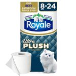 Royale Ultra Plush Toilet Paper, 8 Equal 24 Rolls, 198 Bathroom Tissues per roll