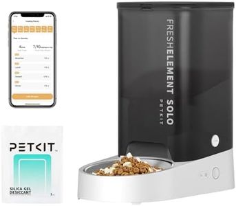 PETKIT Automatic Cat Feeder, 2.4G WiFi Automatic Portion Control Pet Feeder, Small Dog Dry Food Dispenser with Desiccant Bag, Up to 10 Meals Per Day, Schedule Feeding, Food Shortage Alert, 3L Capacity
