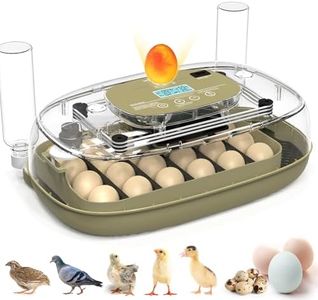 HOWOOIUA 24 Egg Incubator with Automatic Turning, Temperature and Humidity Control, LED Egg Candler, and Auto Water Addition, for Hatching Chicken, Goose, Duck, Quail, Pigeon,Turkey Eggs (24-Green)