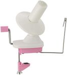 MAOPINER Needlecraft Yarn Ball Winder Hand-Operated | Manual Wool Winder Holder for Swift Yarn Fiber String Ball (Pink)