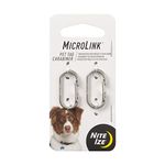 Nite Ize MicroLink Pet Tag Carabiner, Stainless Steel Cat and Dog Tag Clip, 2 Count (Pack of 1)