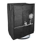 kwmobile Cover Compatible with Ninja CREAMi - Plastic Case for Kitchen Mixer - White/Black Dandelion Love