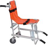 GLJY EMS Aluminum alloy Stair Chair - Light Weight Foldaway Ambulance Firefighter Evacuation Medical Lift Stair Emergency Evacuation Chair with Quick Release Buckles,Orange