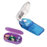 EZY DOSE Pill Cutter and Splitter with Storage, Cuts Pills, Vitamins, Tablets, Stainless Steel Blade, Travel Sized, Assorted Colors, 1.28 Oz