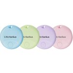 Ultrbeka Tracking Air Tags 4 Pack Bluetooth Tracker Tag, Keys Finder with Apple Find My(IOS only), Item Locator i tag for iPhone, Waterproof Mini Trackers for Bags, Luggage, Wallet