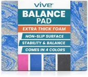 Vive Balance Pad - Foam Large Yoga Mat Trainer for Physical Therapy, Stability Workout, Knee and Ankle Exercise, Strength Training, Rehab - Chair Cushion for Adults, Kids, and Travel (Blue Gray Swirl)