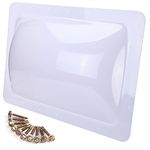 RV Skylight Cover with 22 Screws, Camper Skylight Replacement Kit for Outside Home 14 x 22 Inch ID, 18 x 26 Inch OD, Compatible with SL1422S Skylight Camper Trailer Roof Sunroof (Milky White)