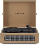 Crosley Voyager Record Player with 2 Speakers, Bluetooth In & Out and AUX - 3 Speed Retro Record Player - for 7 Inch and 10 Inch Vinyl - Portable with Integrated Case - Light Brown