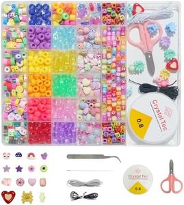 Ituoray 535PCS Bracelet Making Kit with Pony Beads – DIY Jewelry Craft Set 28-Compartment Organizer, 0.8mm Elastic String, Scissors, Needle & Tweezers (Multicolor)