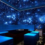 GIVLWF Stereo Blue Night Universe Wallpaper Mural, Space Shining Stars Decoration Murals, Wall Decoration for Bedroom Living Room Home Decoration 150 x 70cm