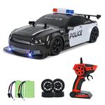 iBlivers RC Drift Police Car, 1:14 Remote Control Police Car 4WD Drift GT RC Cars Vehicle High Speed Racing RC Drifting Car Gifts Toy for Boys Kids