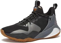 AND1 Attack 3.0 Mens Basketball Shoes Men, Court Sneakers for Men or Women, Sizes 7 to 16 - Black, Blue, Red, Silver, or Green, Black/Dark Grey, 15.5 Women/14 Men