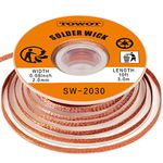 TOWOT Solder Wick, Desoldering Wick Used to Remove The Solder and Disassemble Electrical Components, No-Clean Solder Wick Braid(W 0.08'' L 9.8')