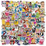 101 Pcs Classic Cartoon Anime Character Stickers Laptop Stickers Cute Girl Vinyl Sticker Computer Car Skateboard Motorcycle Bicycle Luggage Guitar Bike Decal (Classic Anime Character)