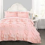 Lush Decor Ruffled Textured 3 Piece