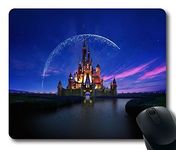 Custom Gaming Mouse Pad with Wallpaper Disney Castle Artwork Illust Sky Non-Slip Neoprene Rubber Standard Size 9 Inch(220mm) X 7 Inch(180mm) X 1/8 Inch(3mm) Desktop Mousepad Laptop Mousepads Comfortable Computer Mouse Mat