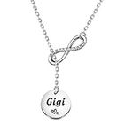 TGBJE Gigi Necklace Lola Necklace Great Grandma Gift Birthday Gifts for Grandma Godmother Gift Family Jewelry (Gigi NE)