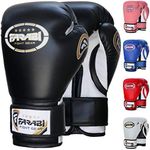 Farabi Sports Kids Boxing Gloves 6, 8-oz Junior Muay Thai Gloves Youth Kickboxing Sparring Punching Bag Training Gloves (Black, 6-oz)