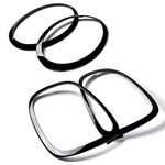 Astra Depot Compatible with MINI COOPER Front&Rear Headlight Bezel and Tail Lights Trim Surround Ring 2014-2019 2020 2021 F55 F56 F57, Glossy Black