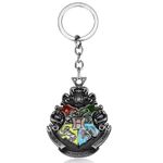 Mistazzo Harry Potter House And Wands Metal Keychain Key Ring For Boys Girls Men Women Potterhead (4 Housemulticolor)