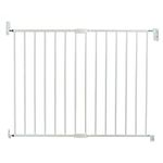 Munchkin Metal Lindam Stair Gate, Easy Close Extending Toddler & Baby Gate,Wide Stair Gate,Extendable Fit Baby or Dog Gate,Baby Safety Gate for Stairs & Doorways,No Bar Child Gate,64.5-102cm,White