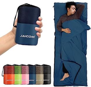 JAICOM Sleeping Bag Liner, Travel Sheets & Adult Sleep Sack, Ultralight and Portable Summer Sleeping Bag - Ideal for Backpacking, Hotels and Hostels, Business Trips, Camping