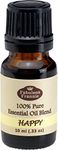 Happy 100% Pure, Undiluted Essential Oil Blend Therapeutic Grade - 10 ml. Great for Aromatherapy! (Bergamot, Grapefruit & Ylang Ylang)