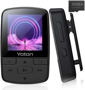 YOTON MP3 Player with Bluetooth 5.2, 32GB Mini HiFi-Music Player with Sports Clip, Portable MP3 Player for Kids with Independent Volume Botton, FM Radio, Earphones Included