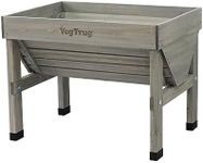 VegTrug Classic Wooden Raised Planter, Grey Wash, Small, 1 Metre