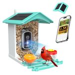isYoung Smart Bird Feeder Camera (Dual Panel), Solar Powered, Identify 16,000+ Birds with AI, Auto Capture & Notify, 2.5K HD Footage, Outdoor Bird Watching, Ideal Gift for Birds Lovers.