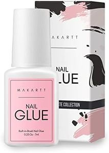 Makartt Nail Glue for Acrylic Nails, Brush on Nail Glue for Nail Repair, Professional Super False Nail Adhesive Glue for Broken Nails Long Lasting S-05