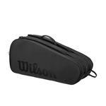 Wilson Tour Tennis Bag, Holds up to 6 Tennis Rackets, For Men and Women, Black